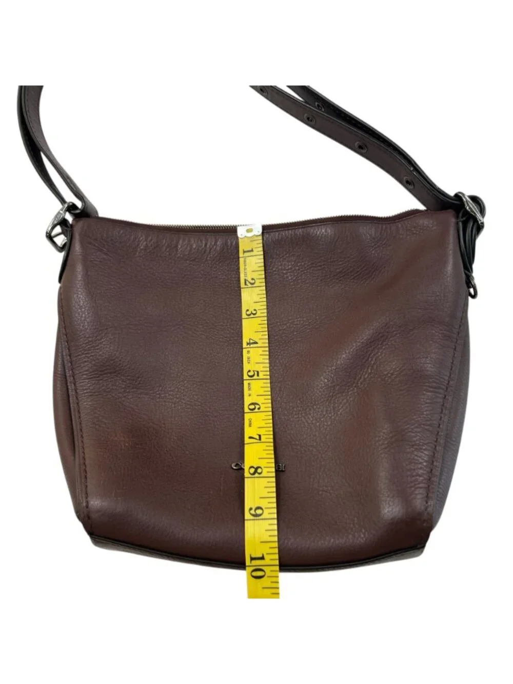 Coach Dufflette Mahogany Brown Pebbled Leather Shoulder/Crossbody Bag